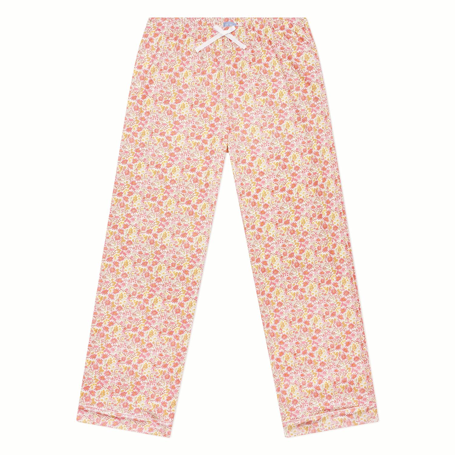 Marigolds Women's Button Front Long Pajama Set