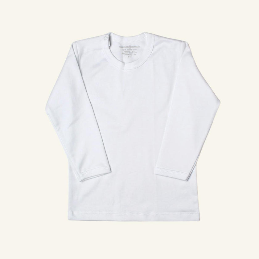 White - Classic Long Sleeve Shirt in Pima Cotton