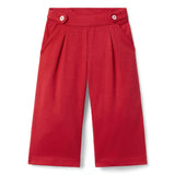 Wide Leg Ponte Pant, red