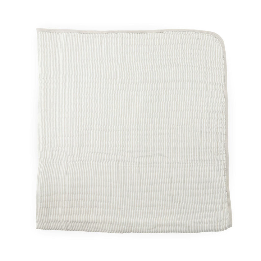 Original Organic Cotton Muslin Quilt - Sand Stripe