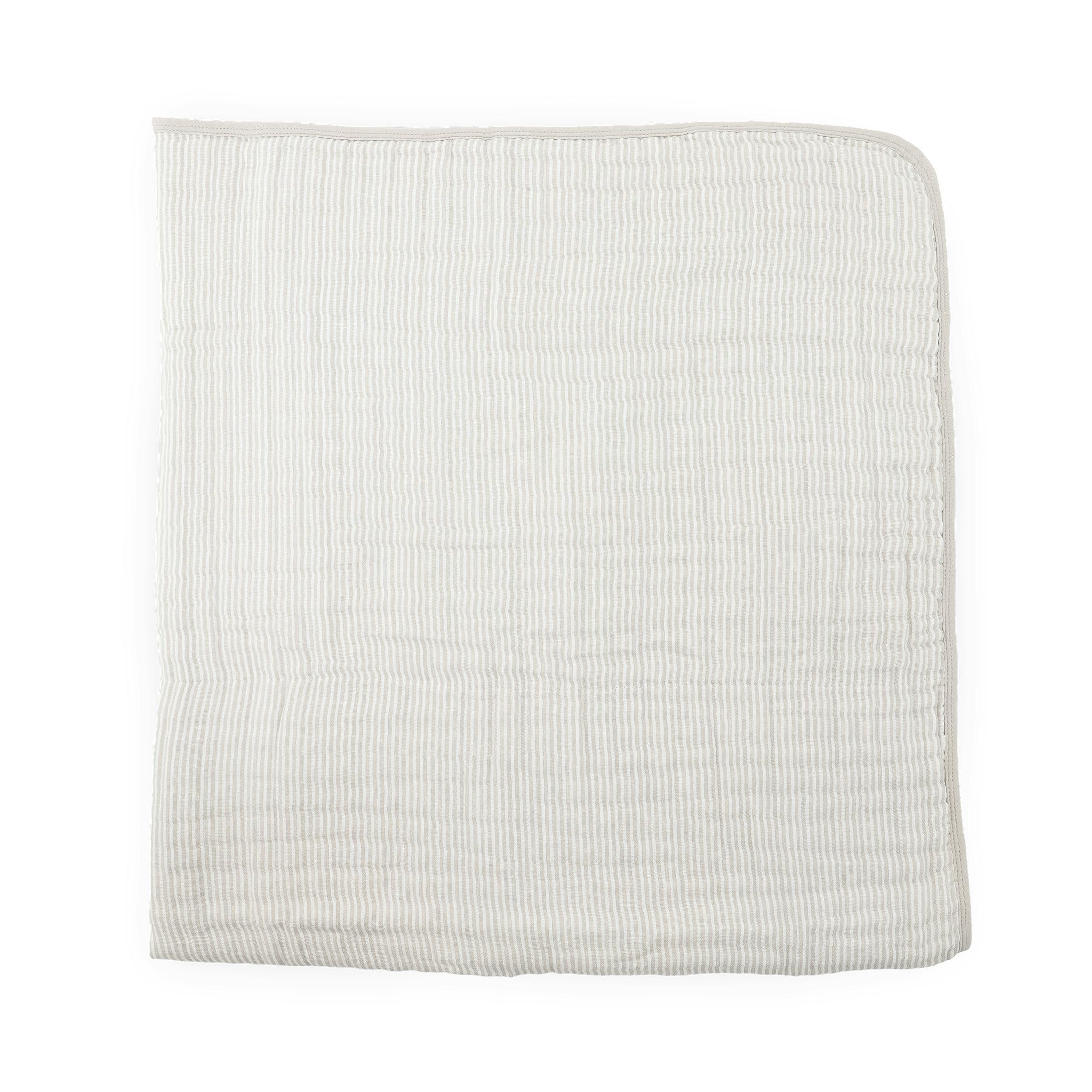 Original Organic Cotton Muslin Quilt - Sand Stripe