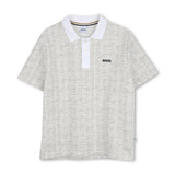 Ivory Micro-Check Polo Shirt