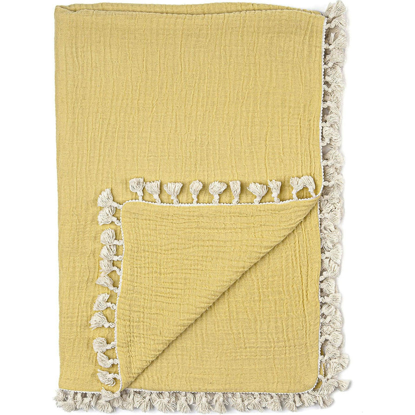 6 Layer Muslin Blanket Ochre