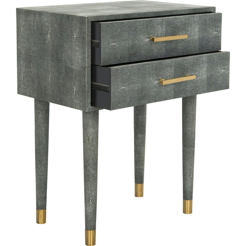 Nour Faux Shagreen End Table