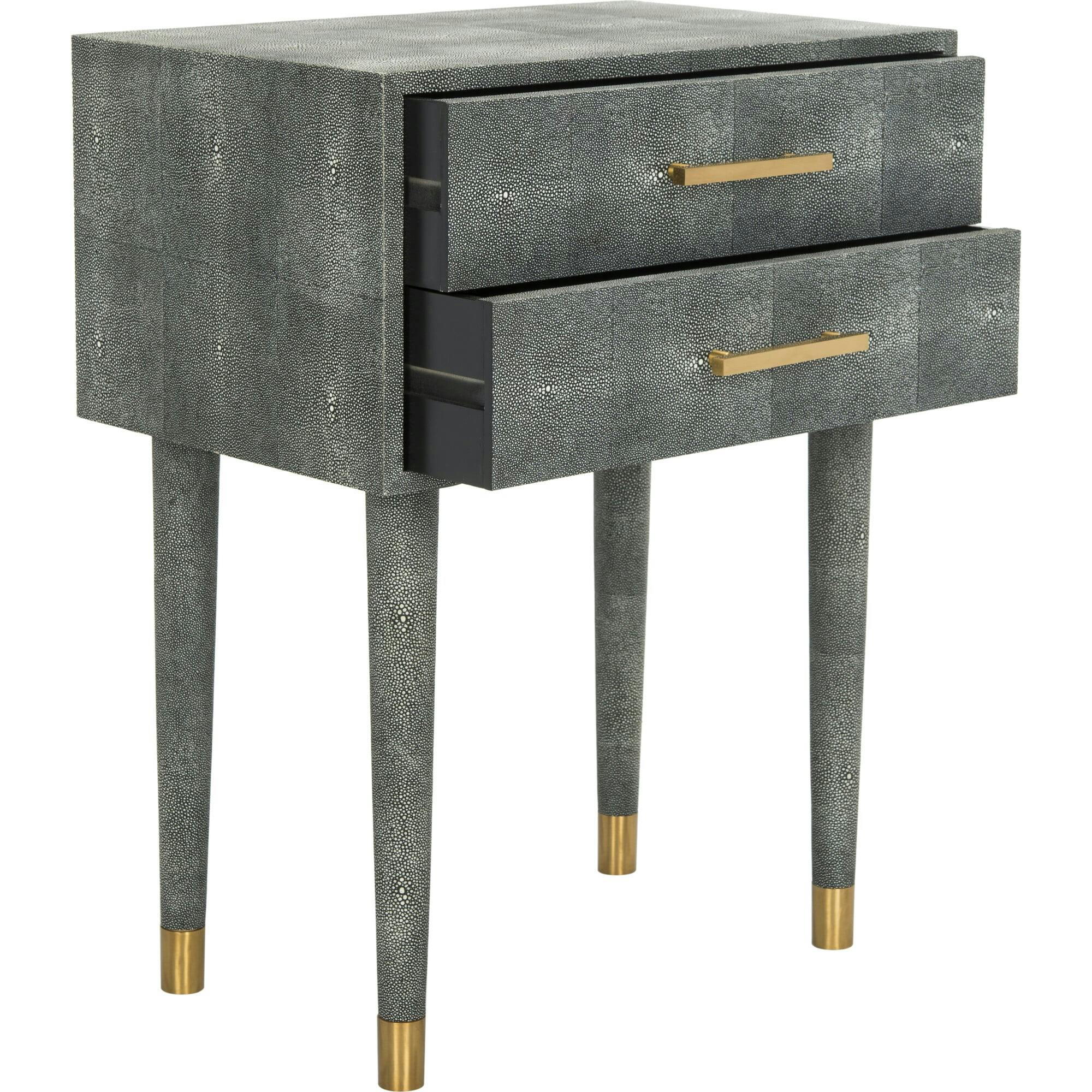 Nour Faux Shagreen End Table