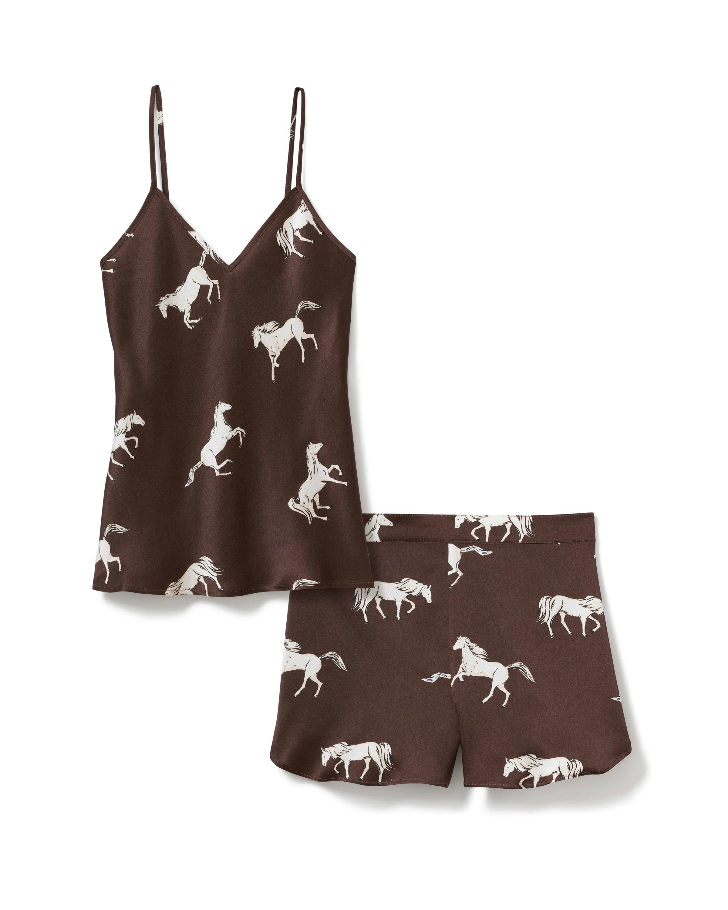 Women's Silk Cami Short Set in Highgrove Equestrian