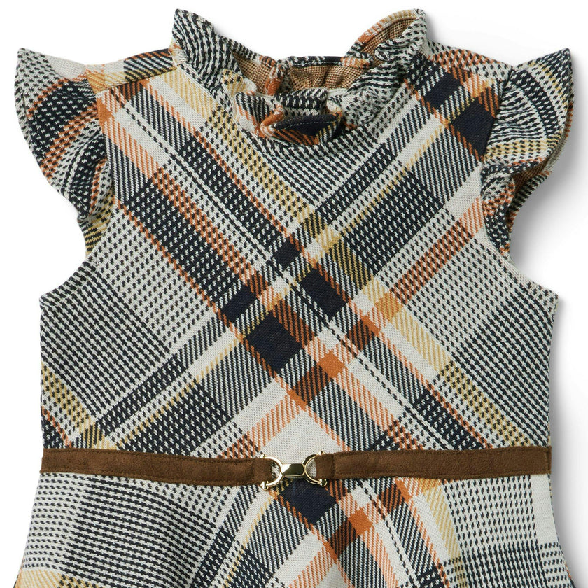 The Plaid Equestrian Dress, multicolor