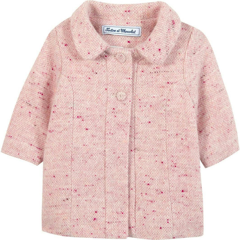 TARTINE ET CHOCOLAT GIRL COAT - LIGHT PINK