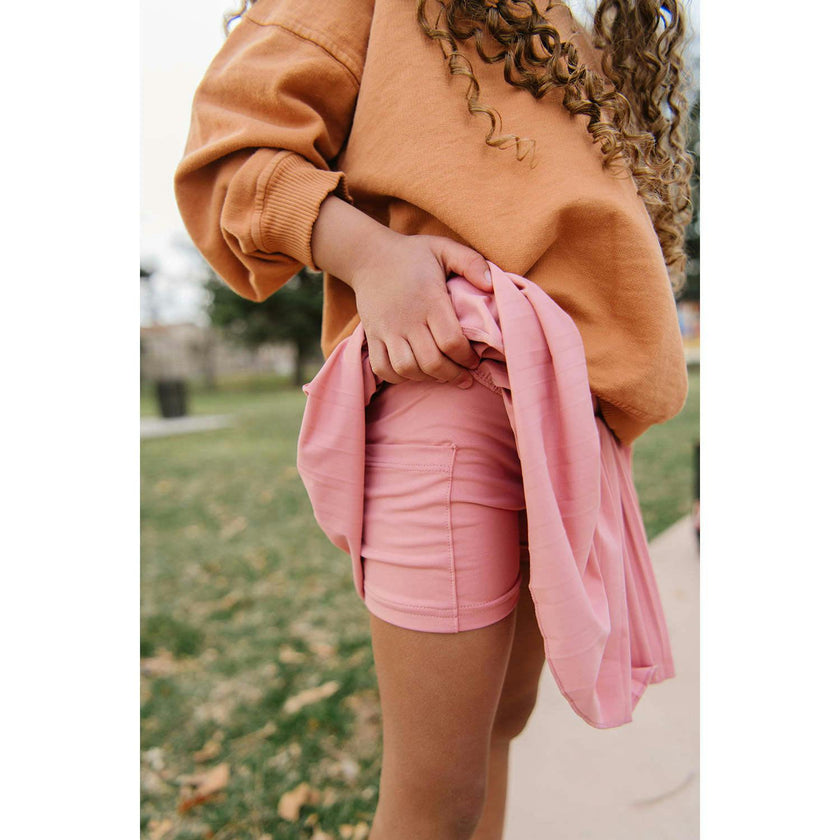 Pleated Court Skort, Pink