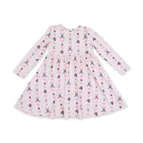 Megan's Bowtiful Hockey Stripe - Twirly Long Sleeve Dress