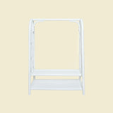 Handcrafted - Belle Kids Montessori Clothing Rack (White) - Rattan Wicker