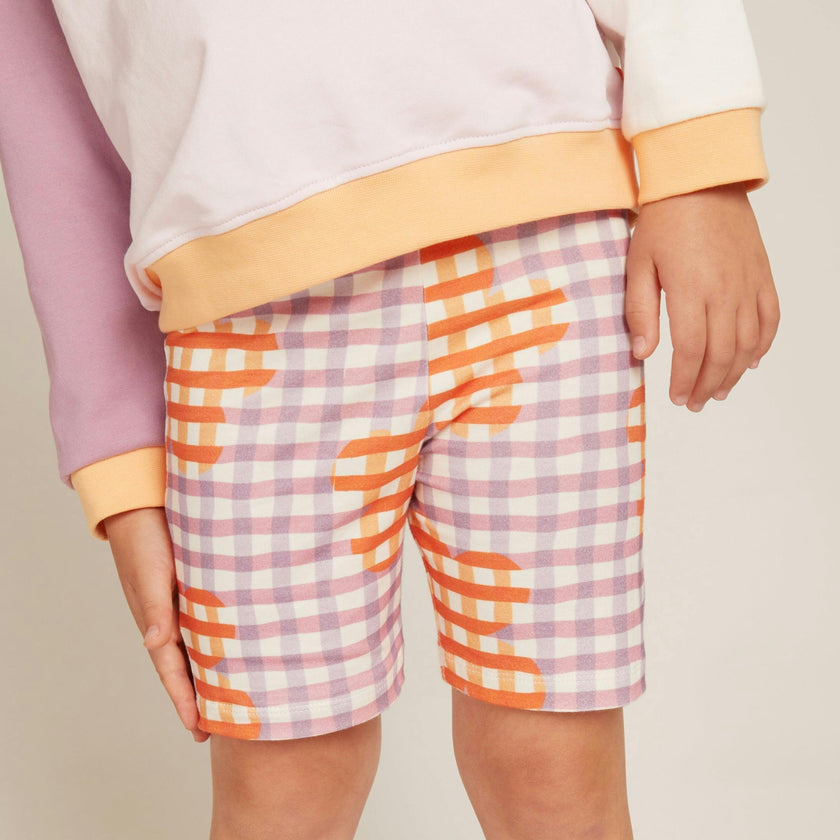 Flower Gingham Bike Short