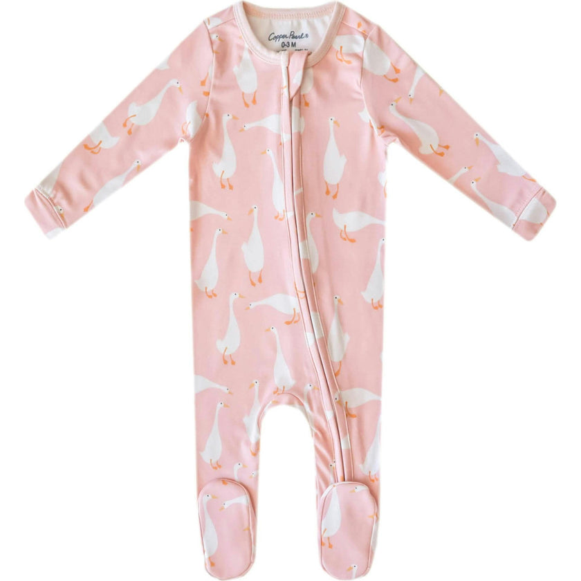 Goosie Zip-Up Footie, Florals