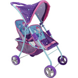 509 Mermaid Twin Doll Stroller - Purple & Teal