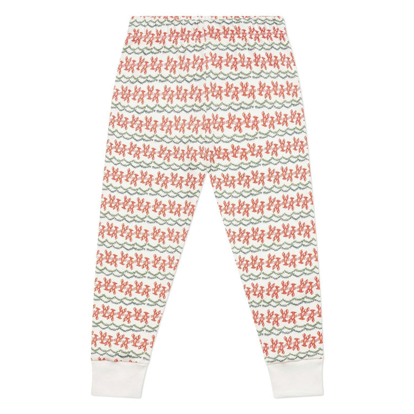 Christmas Lobsters Two Piece Kids Henley Pajamas