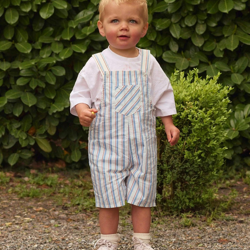 Baby Boys Alex Overalls in Heritage Stripe