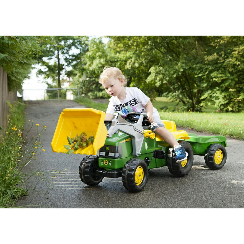 John Deere Kid Tractor w/Trailer