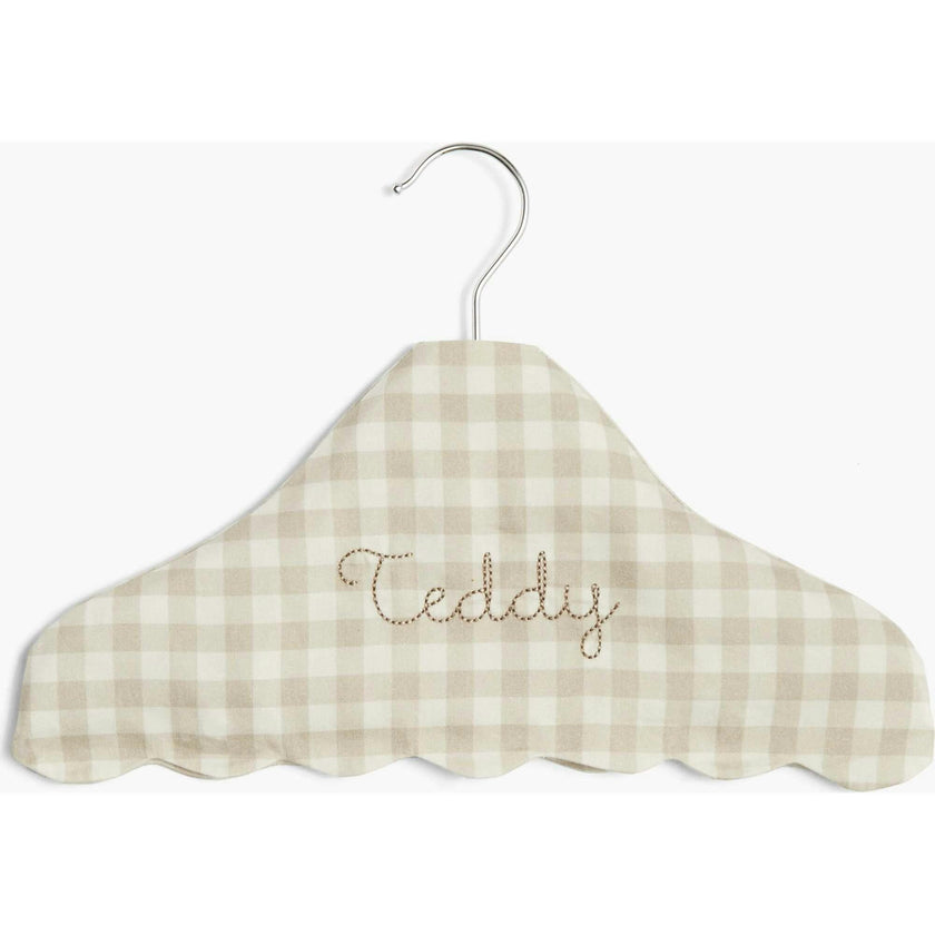 Children's Picnic Gingham Wooden Hanger