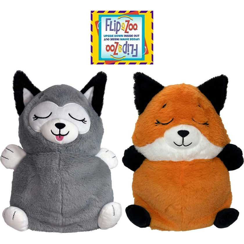 FlipaZoo: Upside Down Inside Out - To - 2-In-1 Animal Plush