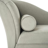 Caiden Velvet Chaise with Pillow
