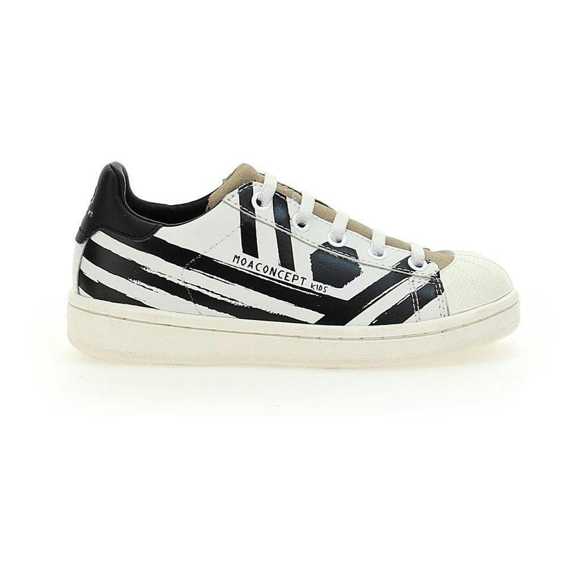 White Striped Sneakers