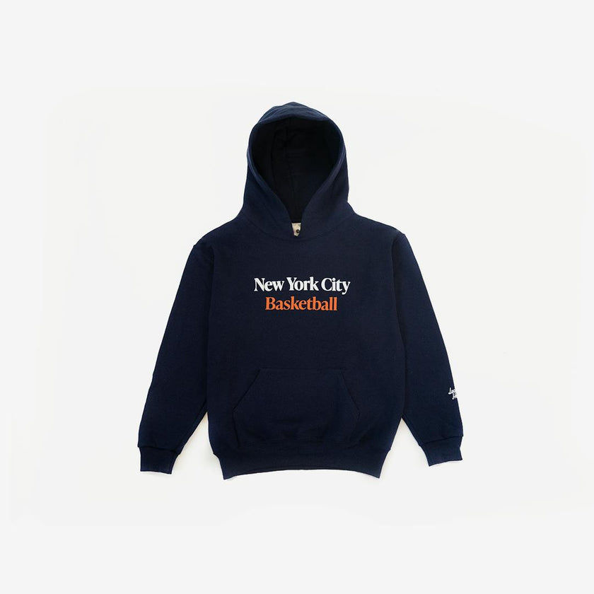 Kids New York City Navy Basketball Hoodie