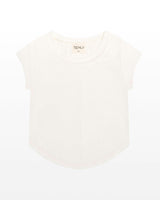 Rayon Rib Exposed Cap Sleeve Tee