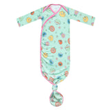 Newborn Knotted Gown - Sesame Street Retro Floral