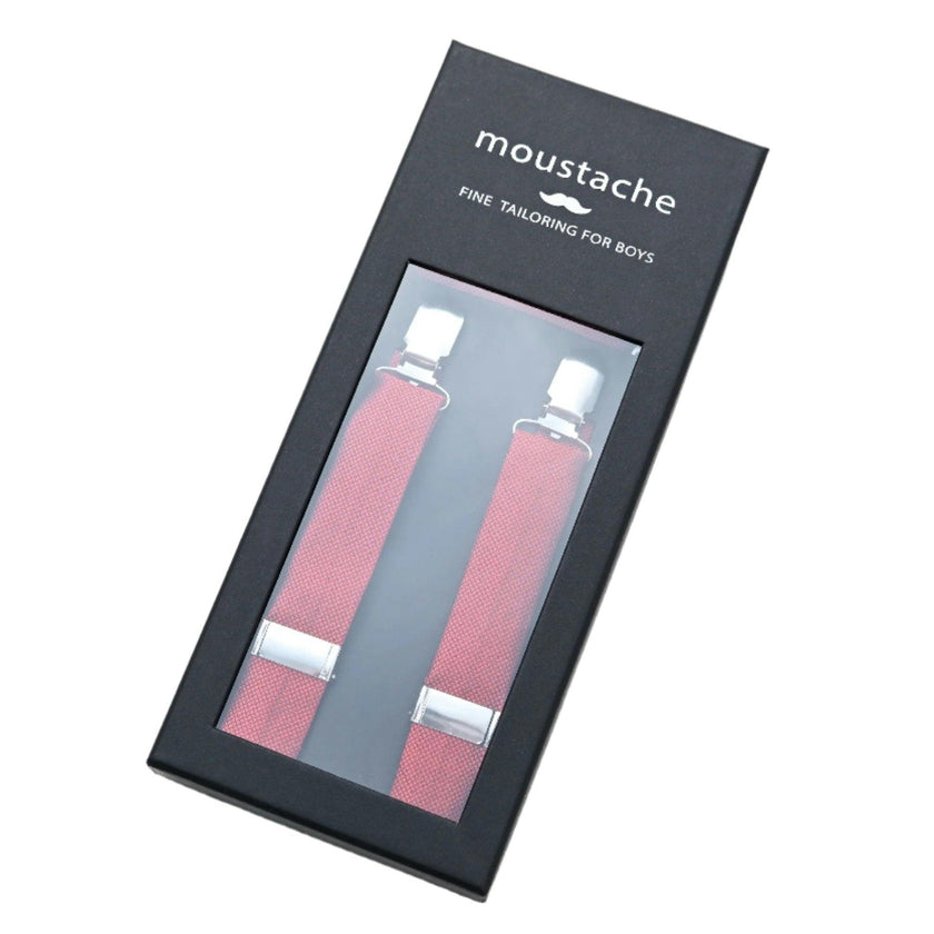 Orange Textured Suspenders Set