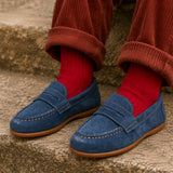 Suede Penny Loafer | Denim