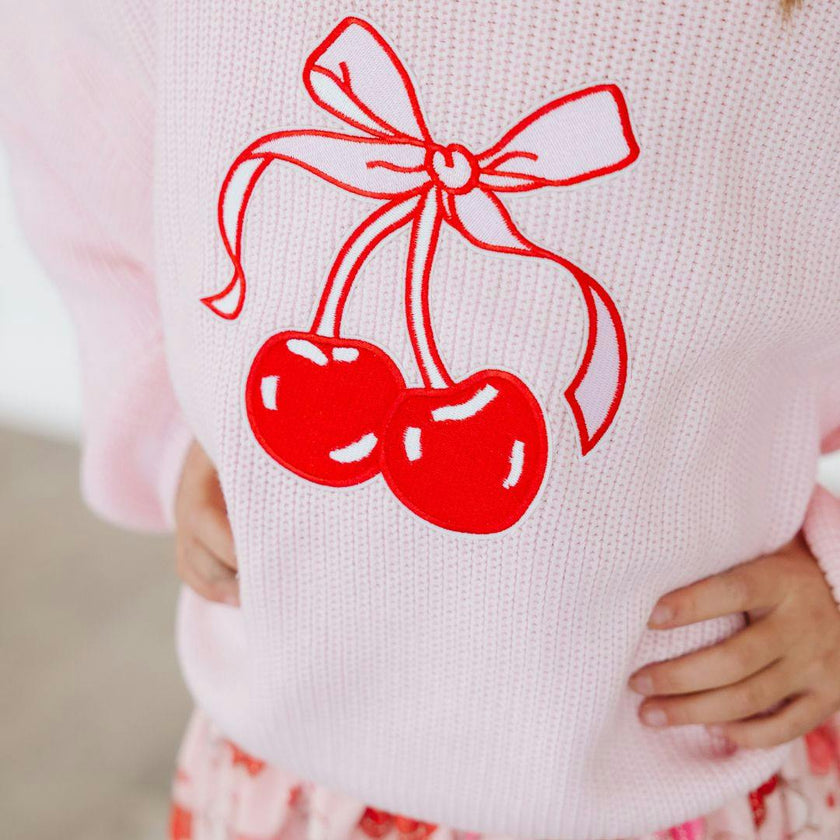 Cherry Coquette Knit Sweater