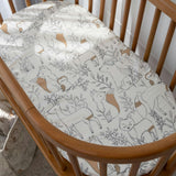Ezra Woodland Animal Cotton Bassinet Sheet