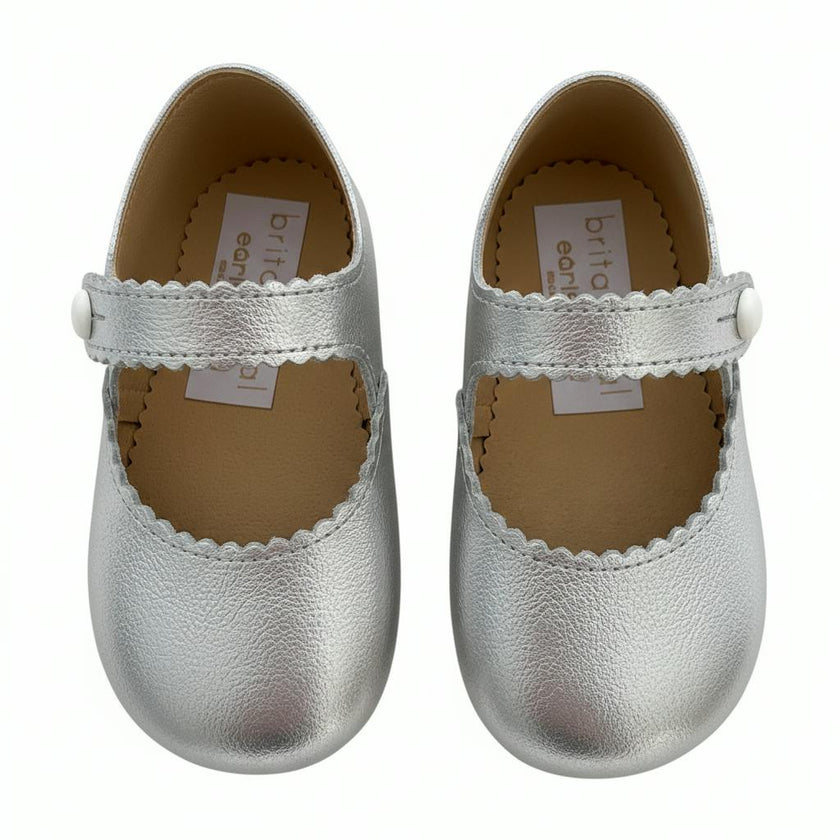 Emma Pre-Walker Baby Girl Shoes - Silver