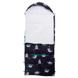 Sleep-N-Pack™ Big Kid Sleeping Bag Backpack – Lounging Sloths in Black