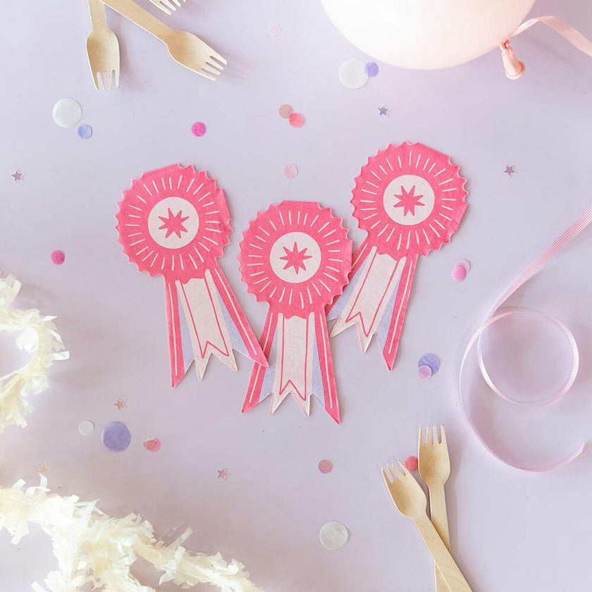 Pink Rodeo Ribbon Guest Napkins
