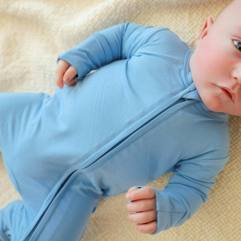 Hattie Blue Footie Zippered One Piece