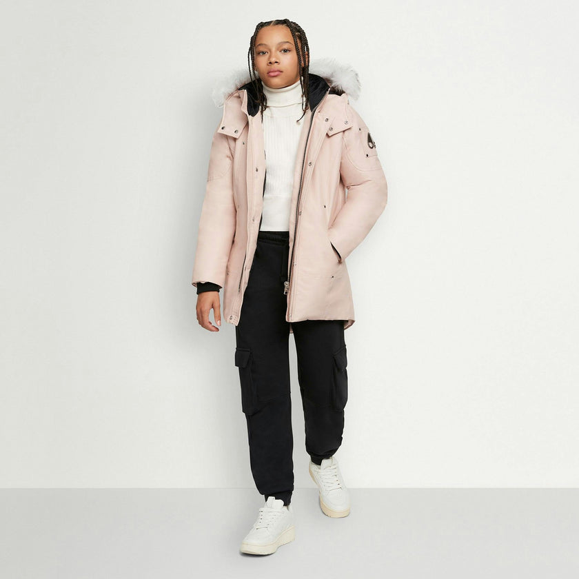 MOOSE KNUCKLES Unisex Parka with Shearling Hood - Dusty Rose