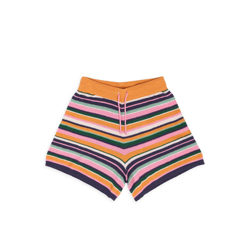 women's organic cotton shorts - tropical garden