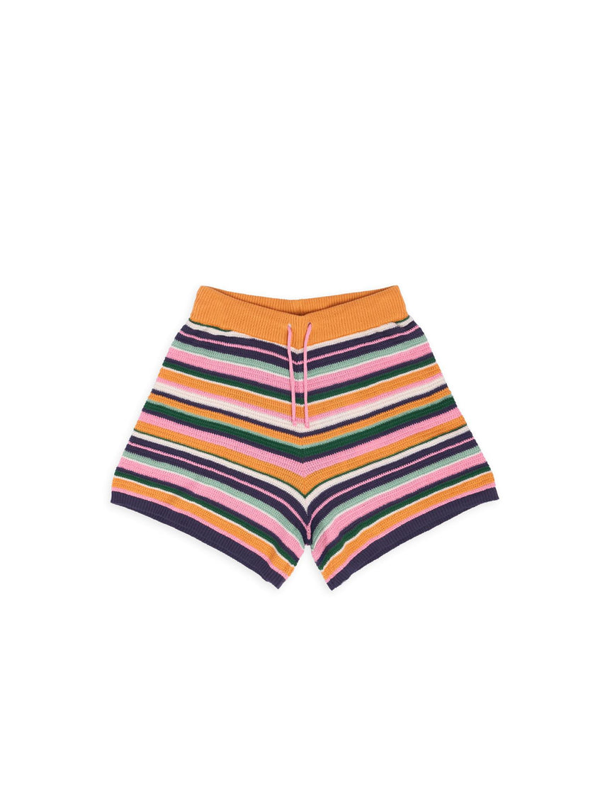 women's organic cotton shorts - tropical garden