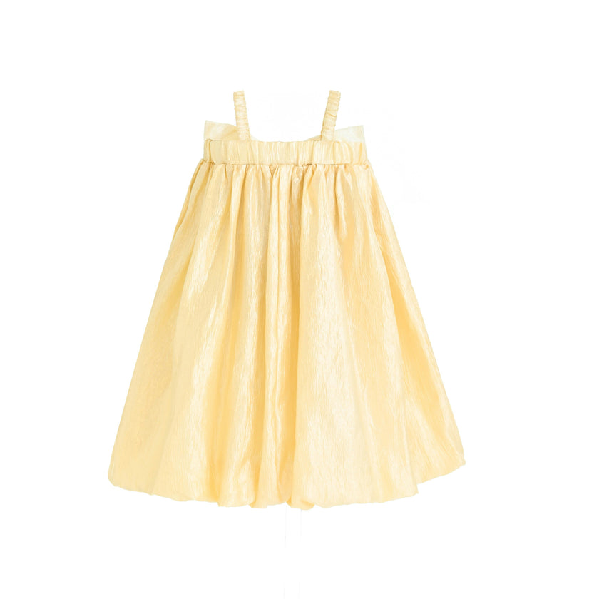 Gold Shining Satin Dress