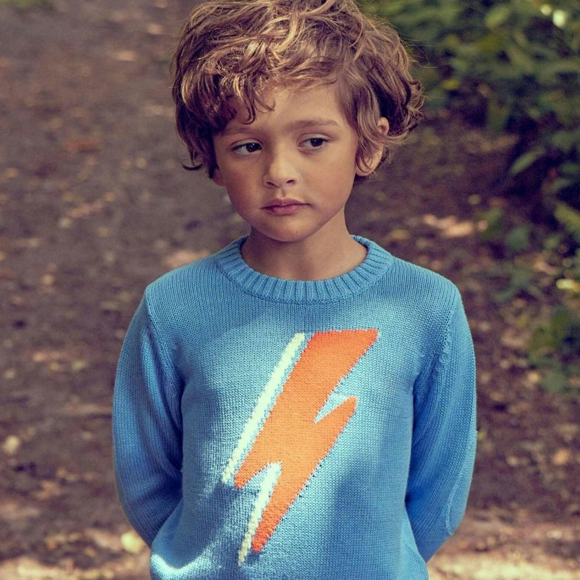 Lightning Bolt Jumper | Azure