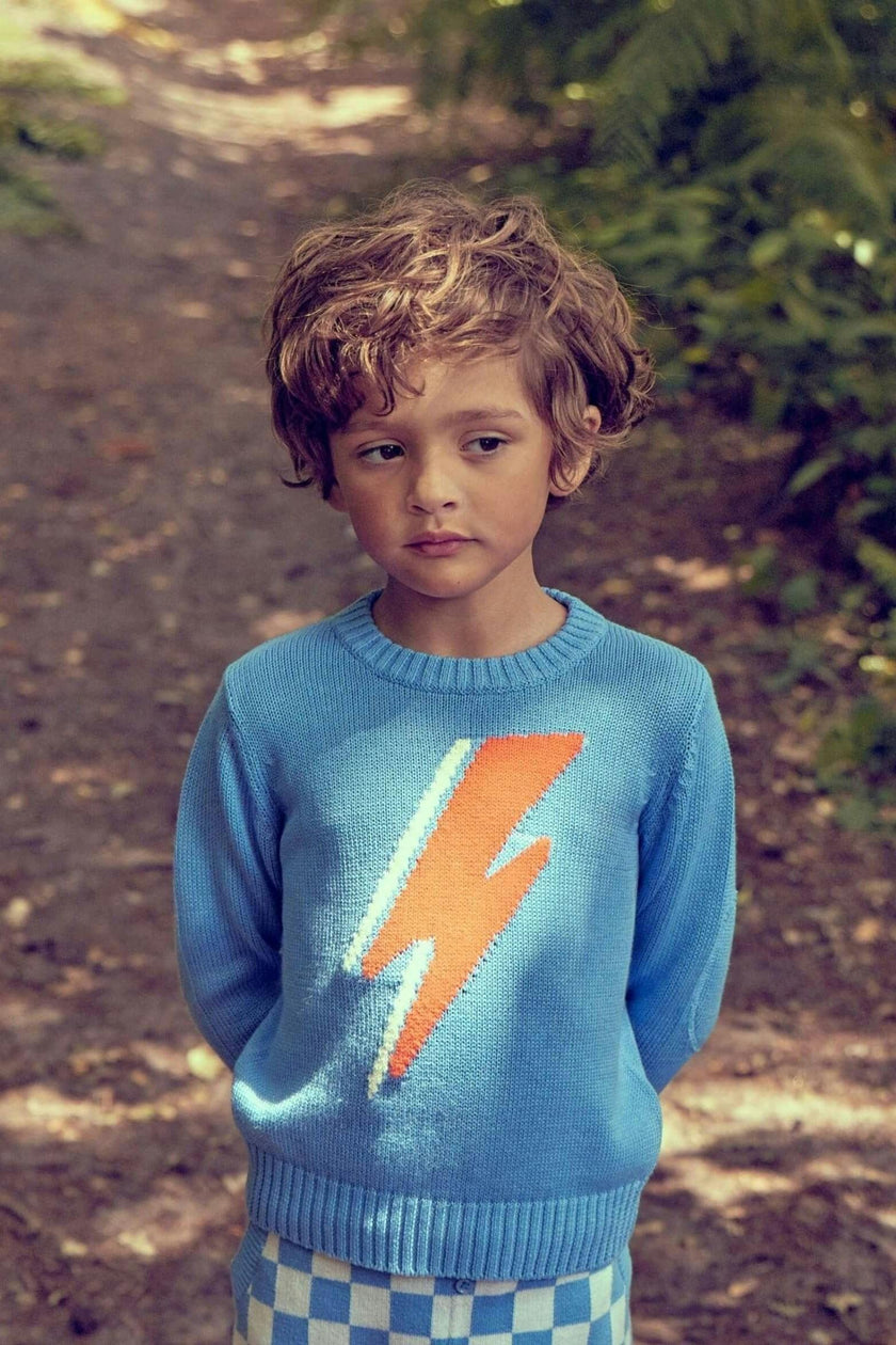 Lightning Bolt Jumper | Azure