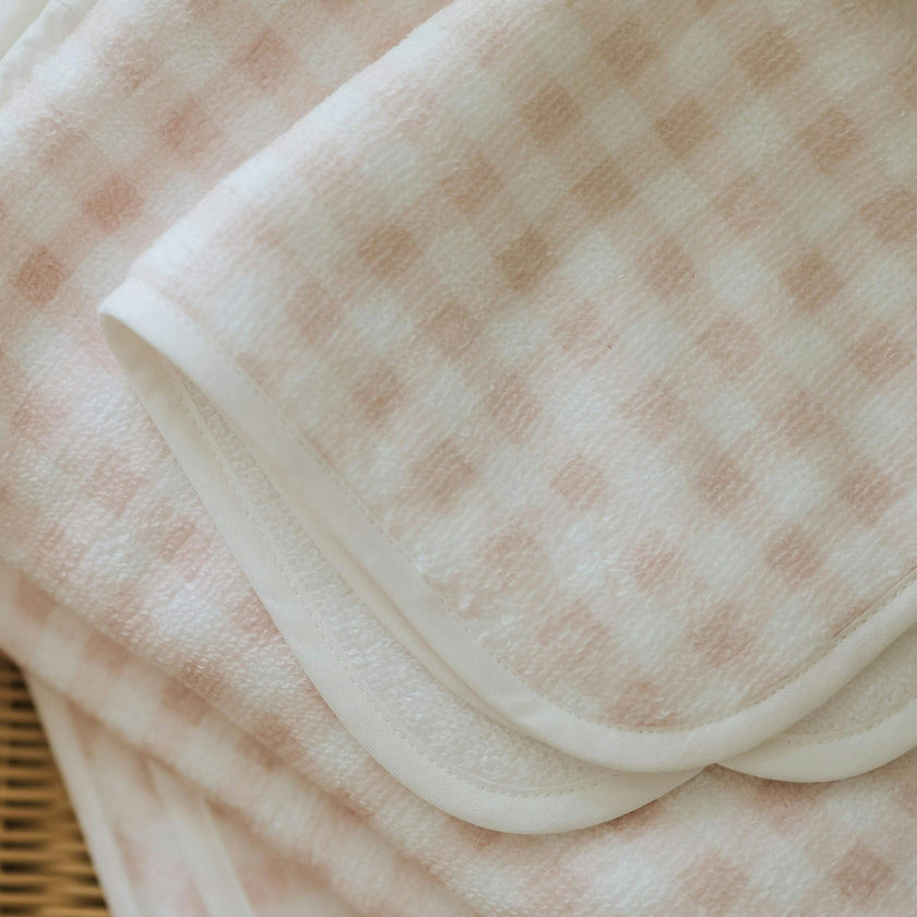 Picnic Gingham Washcloth - Pink