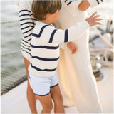 Women's Cream Wide Leg Knit Pant