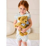 Esme Floral Swiss Voile Scallop Collar Pyjamas in Blue (18mths- 10yrs)
