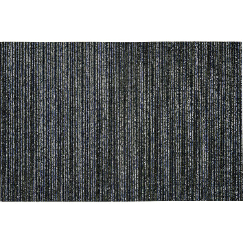 Skinny Stripe Shag Floor Mat, Green