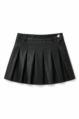 Jane Black Vegan Leather Pleated Skort