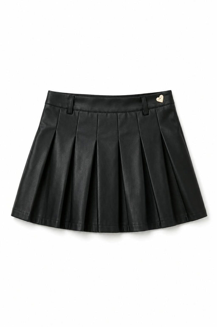 Jane Black Vegan Leather Pleated Skort
