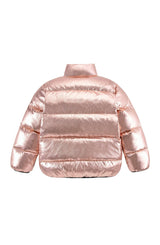 Fallon Metallic Puffer Jacket, Pink