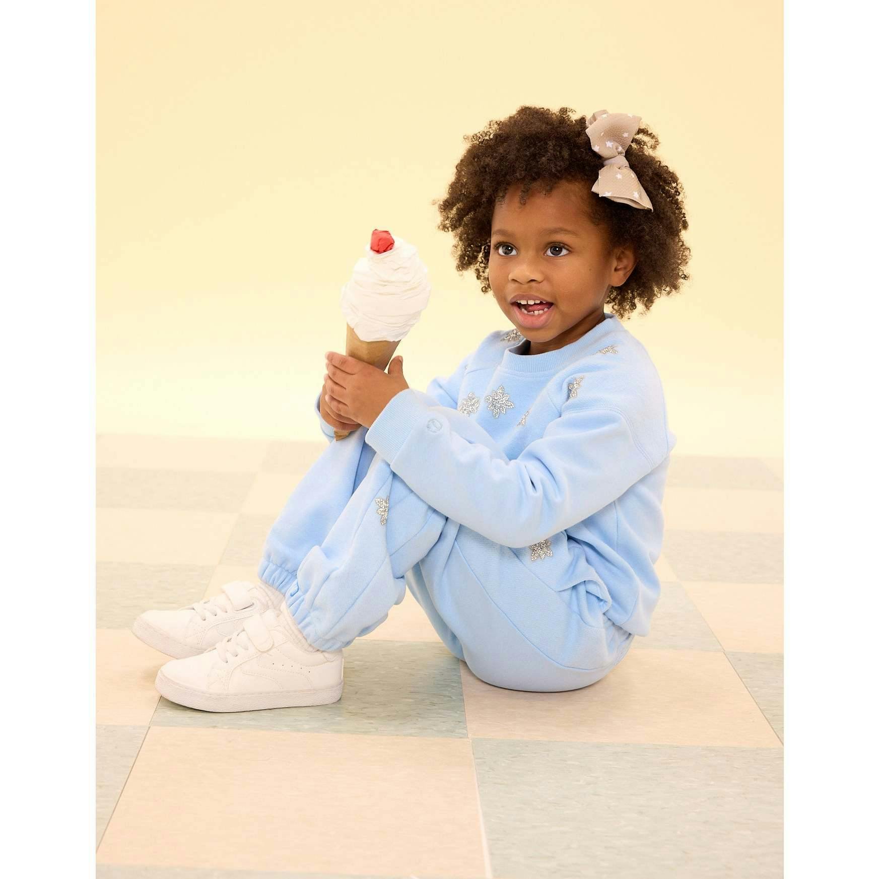 Mini Casey Crewneck Sweatshirt in Light Blue